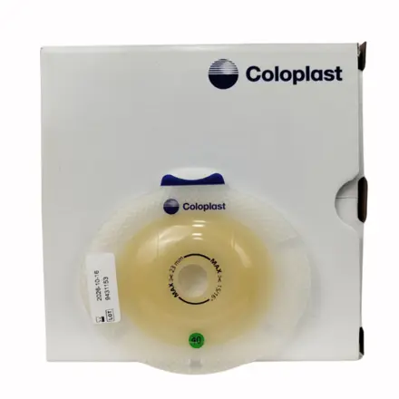 Placa-Base 40mm Convexa Recortável 15 a 23mm Coloplast - Placa