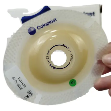 Placa-Base 40mm Convexa Recortável 15 a 23mm Coloplast - Placa